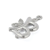 Brass Crystal Rhinestone Letter Links Connector Charms KK-S395-06P-B-2