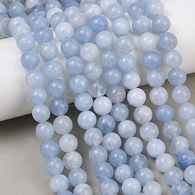Natural Dyed White Jade Beads Strands GG-CBAEB22-B01-8mm-01-1