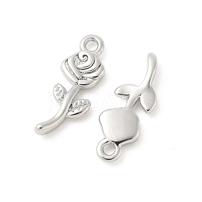 SHEGRACE Brass Rose Charms XGR0164P-105P-1