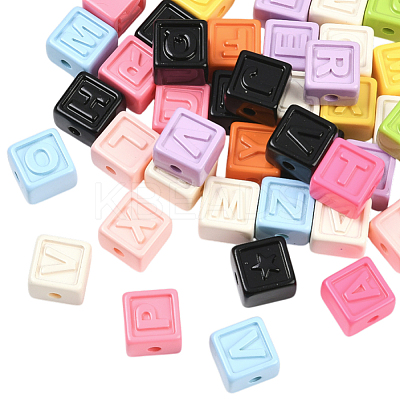 50Pcs Opaque Acrylic Beads FIND-SP0004-84-1