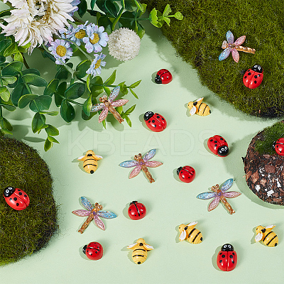 80Pcs 4 Styles Opaque Resin Cabochons CRES-SP0001-02-1