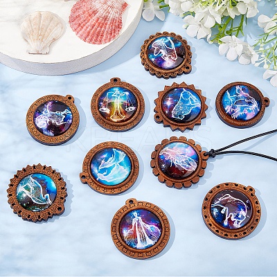 Glass Pendants WOOD-NB0001-63B-1