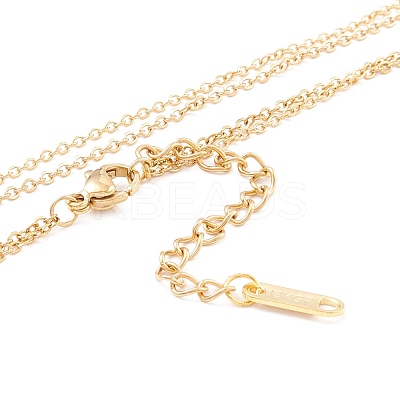 304 Stainless Steel Necklaces NJEW-M189-07G-1