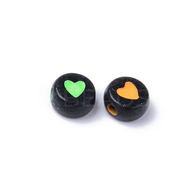 Opaque Black Acrylic Beads X-MACR-S273-40-1