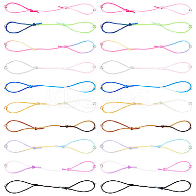30Pcs 10 Colors Nylon Thread Cord Bracelets Making BJEW-TAC0039-1