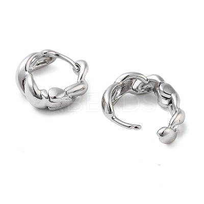 Brass Curly Hoop Earrings for Women LS-EJEW-F347-01P-01-1