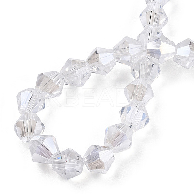 Transparent Electroplate Glass Beads Strands EGLA-TACDZ0005-6mm-03B-1