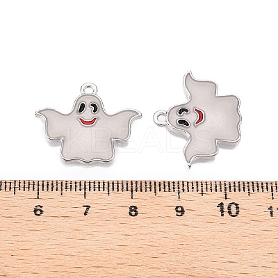Halloween Theme Rack Plating Luminous Alloy Enamel Pendants ENAM-N056-238P-1