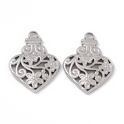 Non-Tarnish 304 Stainless Steel Pendants STAS-B031-08S-1