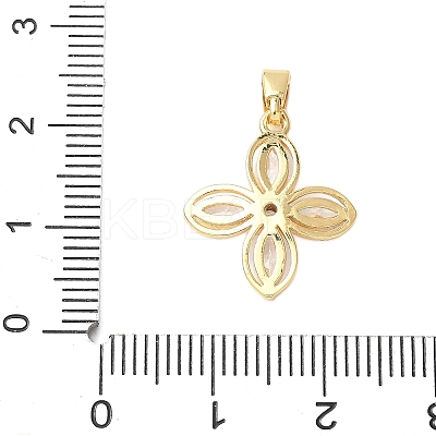 Brass Micro Pave Cubic Zirconia Pendants KK-D357-14B-G-1