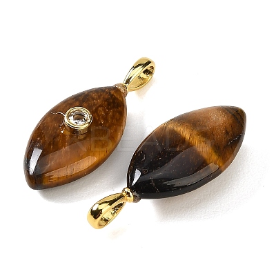 Natural Tiger Eye Pendants GG-CBA1AE1-02G-03-1