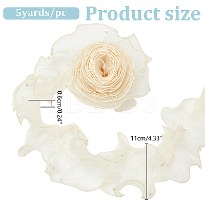 1Pc Polyester Ruffled Ribbon OCOR-WR0001-26-1