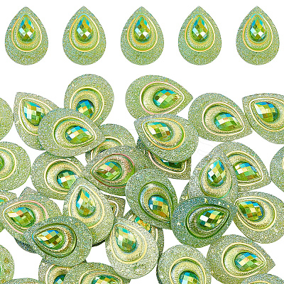 50Pcs Resin Cabochons CRES-GF0001-07B-1