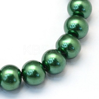 Baking Paint Pearlized Glass Pearl Round Bead Strands HY-Q003-10mm-71-1