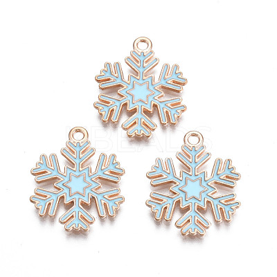 Christmas Style Alloy Enamel Pendants ENAM-Q442-68A-1