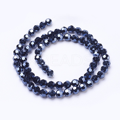 Electroplate Glass Beads Strand LS-EGLA-J042-6mm-F01-1