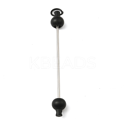 Plastic Beadable Keychain Bar for Jewelry Making DIY Crafts AJEW-C040-01F-1