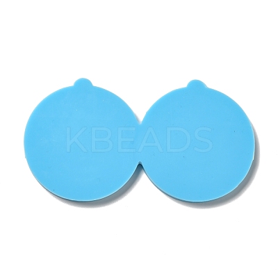 DIY Flat Round with Sun & Moon Pendant Silicone Molds DIY-I099-27-1