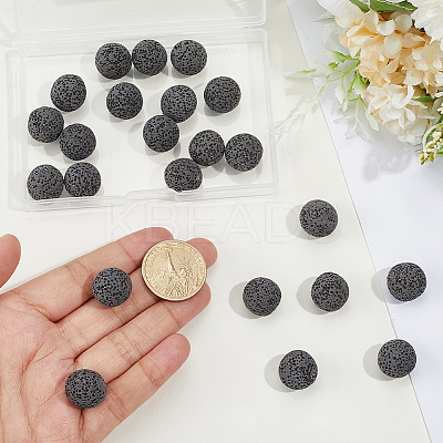 24Pcs Unwaxed Natural Lava Rock Beads G-PA0002-12A-1