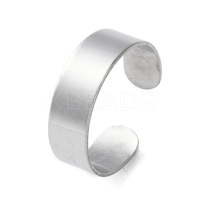 Non-Tarnish 304 Stainless Steel Cuff Rings LS-X-STAS-T045-22A-P-1