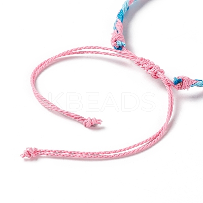 3Pcs 3 Style Plastic Braided Bead Bracelets Set BJEW-B065-08B-1