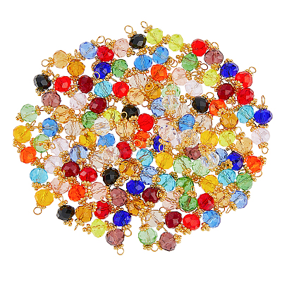 120Pcs 20 Color Glass Charms FIND-DC0004-81-1