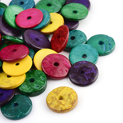Dyed Natural Wood Beads X-WOOD-S663-02-1