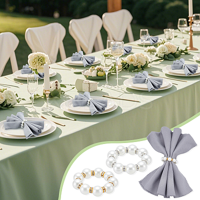 100Pcs 2 Colors Resin Napkin Rings AJEW-NB0008-21-1