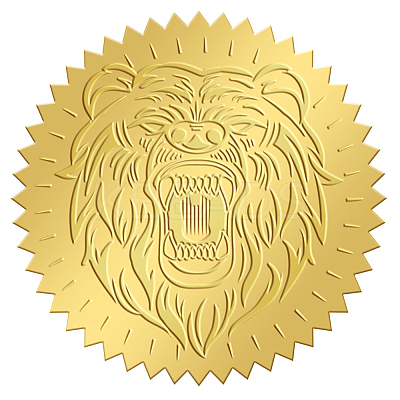 Plastic Self Adhesive Gold Foil Embossed Stickers DIY-WH0211-315-1