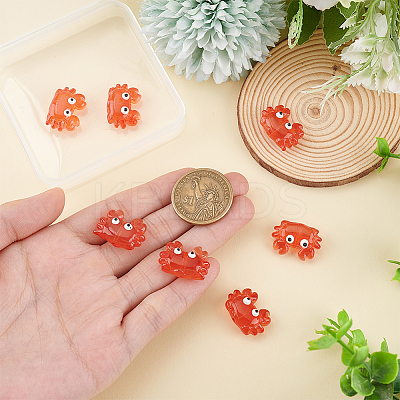 10Pcs Glass Enamel Beads LAMP-PA0001-44A-1