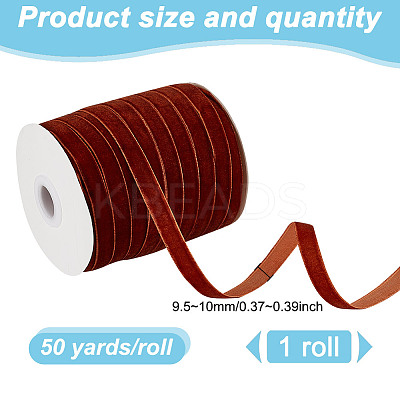 1 Roll Single Face Velvet Ribbon SRIB-HY0001-08B-1