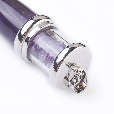Natural Amethyst Big Pointed Pendants G-F639-08C-1