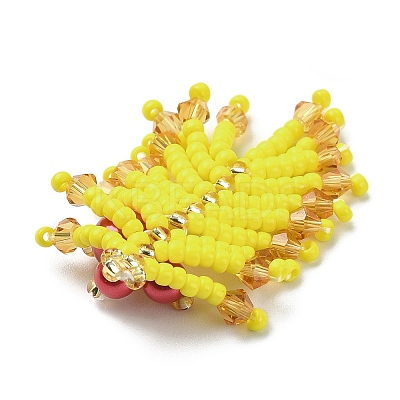 MIYUKI Rocailles Beaded Pendents PALLOY-MZ00148-03-1