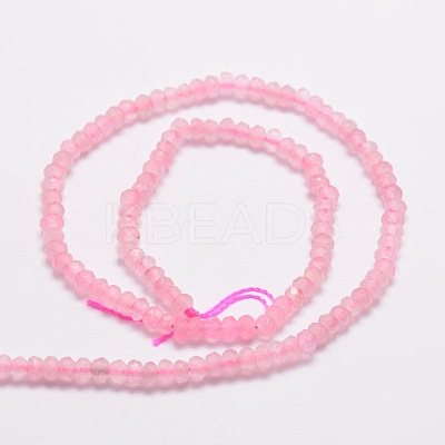 Dyed Natural Malaysia Jade Rondelle Beads Strands X-G-E316-2x4mm-32-1