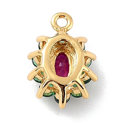 Eco-Friendly Brass Micro Pave Cubic Zirconia Charms ZIRC-C027-12G-02-RS-1