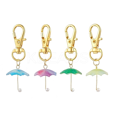 Umbrella Acrylic Pendant Decorations HJEW-JM02963-1