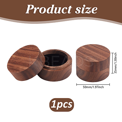 2-Slot Round Wood Ring Storage Boxes CON-HY0001-05E-1