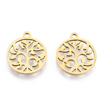 Ion Plating(IP) 201 Stainless Steel Pendants STAS-S105-JN890G-1