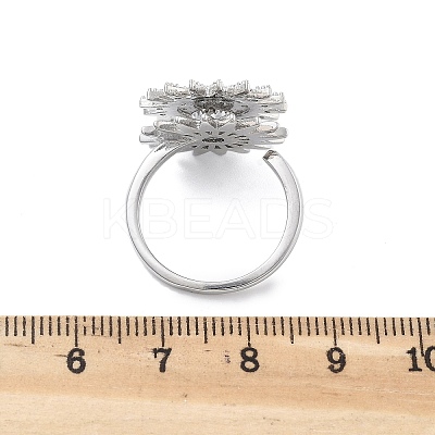 Daisy Rotatable Open Cuff Rings for Women LS-RJEW-S402-05P-1