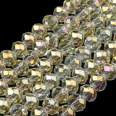 Electroplate Transparent Glass Beads Strands EGLA-A034-T4mm-T16-1
