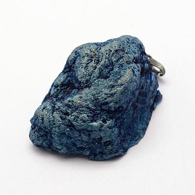 Electroplated Natural Geode Druzy Agate Big Pendants G-K174-05-1