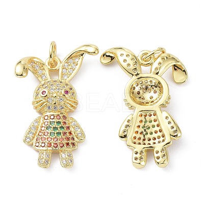 Brass Micro Pave Cubic Zirconia Pendant ZIRC-C021-28G-1