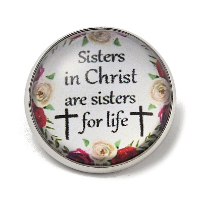 Round Glass Brooches FIND-Q096-01B-1