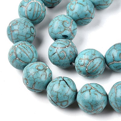 Synthetic Turquoise Beads Strands UNKW-T001-01B-1