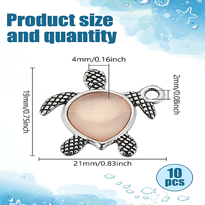 10Pcs Tibetan Style Alloy Pendants FIND-LP0001-27-1