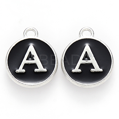 Platinum Plated Alloy Charms LS-ENAM-S118-02A-P-1