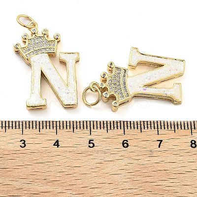 Brass Micro Pave Clear Cubic Zirconia Pendants KK-G498-01N-02-1