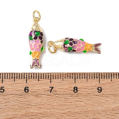 Brass Enamel Pendants KK-C143-44C-G01-1