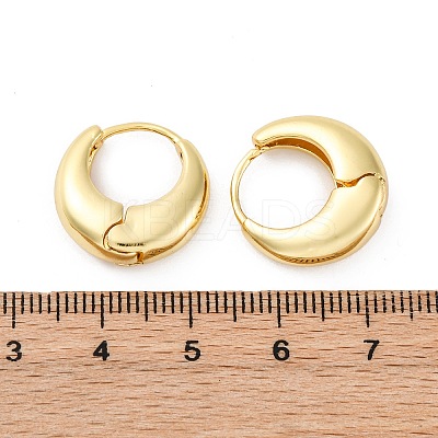 Rack Plating Brass Thick Hoop Earrings for Men Women LS-EJEW-F288-06G-1