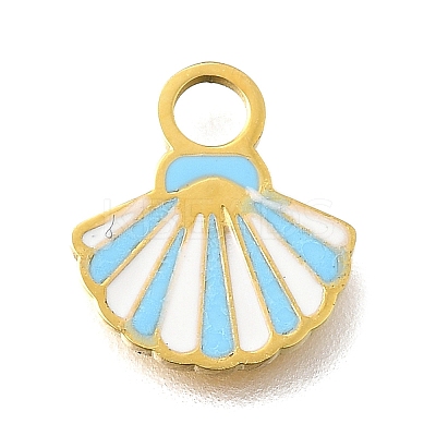 304 Stainless Steel Enamel Charms STAS-K263-86B-G-1